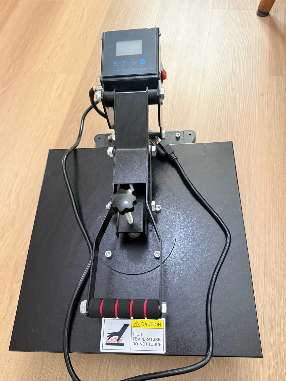 Black Heat Press Machine - Compact Electric Heat Transfer Press